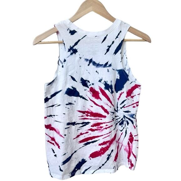 Grayson Threads Sleeveless Red White Blue Tie Dye Lightweight Tank Top. XS. - Picture 3 of 6